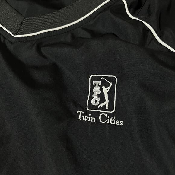 Footjoy Pullover Mens XL Black TPC Golf Windbreaker Shell Long Sleeve Jacket - Picture 3 of 15